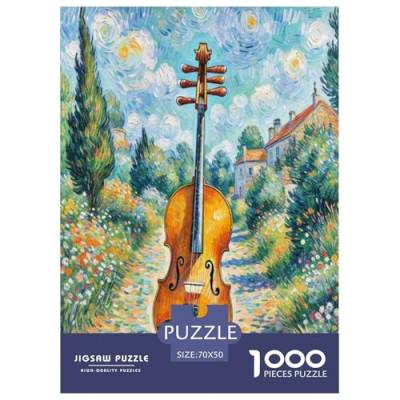 Erhu Puzzle 1000-teilige Schwer Puzzle Spielzeug Lernspiel Impossible Herausforderungsspielzeug Für Erwachsene Kinder 70x50cm/1000pcs von ChengzeTCo